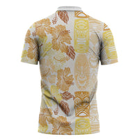 Christmas Aloha Hawaii Tiki Zipper Polo Shirt Hibiscus Autumn Colors LT7 - Polynesian Pride