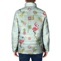 Aloha Hawaii Christmas Seamless Padded Jacket Plumeria Lei
