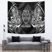 Custom New Zealand Rugby Tapestry 2023 World Cup Aotearoa Haka Face LT7 - Polynesian Pride