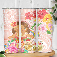 Aloha Hawaii Skinny Tumbler Kawaii Mele Kalikimaka - Pastel Fever LT7 - Polynesian Pride