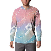 Aloha Hawaii Floral Tapa Button Sweatshirt Patchwork Pastel Candy - Polynesian Pride