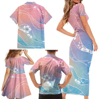 Aloha Hawaii Floral Tapa Family Matching Short Sleeve Bodycon Dress and Hawaiian Shirt Patchwork Pastel Candy LT7 - Polynesian Pride