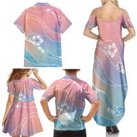 Aloha Hawaii Floral Tapa Family Matching Summer Maxi Dress and Hawaiian Shirt Patchwork Pastel Candy LT7 - Polynesian Pride