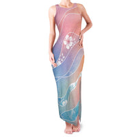 Aloha Hawaii Floral Tapa Family Matching Tank Maxi Dress and Hawaiian Shirt Patchwork Pastel Candy LT7 Mom's Dress Pastel - Polynesian Pride