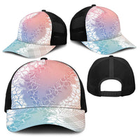 Hawaii Aloha Plumeria Lei Pastel Candy Palaka Baseball Net Cap - Polynesian Pride