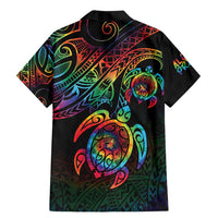 Hawaii Pride Family Matching Mermaid Dress and Hawaiian Shirt Rainbow Swirls LT7 - Polynesian Pride