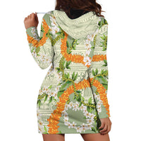Aloha Festive Hawaii Hoodie Dress Mokihana - Maile Leis in Muted Summer LT7 - Polynesian Pride