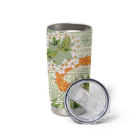 Aloha Festive Hawaii Tumbler Cup Mokihana - Maile Leis in Muted Summer - Polynesian Pride