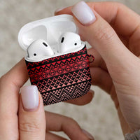 Maori Niho Taniwha Te Wheiao AirPods Case Terracotta - Polynesian Pride