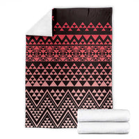 Maori Niho Taniwha Te Wheiao Blanket Terracotta - Polynesian Pride