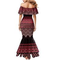 Maori Niho Taniwha Te Wheiao Mermaid Dress Terracotta - Polynesian Pride
