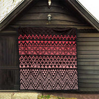 Maori Niho Taniwha Te Wheiao Quilt Terracotta - Polynesian Pride