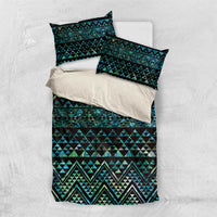 Maori Niho Taniwha Te Wheiao Bedding Set Paua Shell - Polynesian Pride