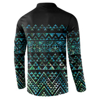 Maori Niho Taniwha Te Wheiao Button Sweatshirt Paua Shell - Polynesian Pride