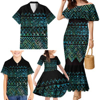 Maori Niho Taniwha Te Wheiao Family Matching Mermaid Dress and Hawaiian Shirt Paua Shell LT7 - Polynesian Pride