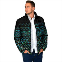 Maori Niho Taniwha Te Wheiao Padded Jacket Paua Shell - Polynesian Pride