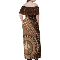 Papua New Guinea Oro Tapa Motif Family Matching Off Shoulder Maxi Dress and Hawaiian Shirt Classic LT7 - Polynesian Pride