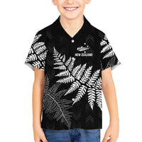 New Zealand Lawn Bowls Personalized Kid Hawaiian Shirt Wrap-Around Silver Fern - Polynesian Pride