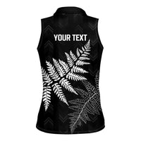 New Zealand Lawn Bowls Personalized Women Sleeveless Polo Shirt Wrap-Around Silver Fern LT7 - Polynesian Pride