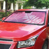 New Zealand Lawn Bowls Breast Cancer Personalized Auto Sun Shade Wrap-Around Silver Fern LT7 - Polynesian Pride