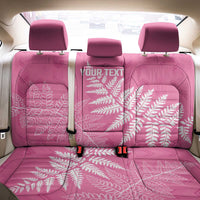 New Zealand Lawn Bowls Breast Cancer Personalized Back Car Seat Cover Wrap-Around Silver Fern LT7 - Polynesian Pride
