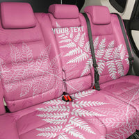 New Zealand Lawn Bowls Breast Cancer Personalized Back Car Seat Cover Wrap-Around Silver Fern LT7 - Polynesian Pride