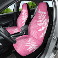 New Zealand Lawn Bowls Breast Cancer Personalized Car Seat Cover Wrap-Around Silver Fern LT7 - Polynesian Pride