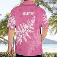 New Zealand Lawn Bowls Breast Cancer Personalized Hawaiian Shirt Wrap-Around Silver Fern LT7 - Polynesian Pride