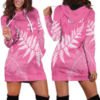 New Zealand Lawn Bowls Breast Cancer Personalized Hoodie Dress Wrap-Around Silver Fern LT7 - Polynesian Pride