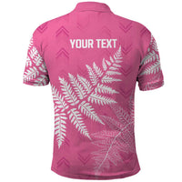 New Zealand Lawn Bowls Breast Cancer Personalized Polo Shirt Wrap-Around Silver Fern LT7 - Polynesian Pride