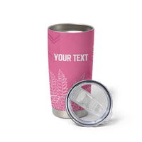 New Zealand Lawn Bowls Breast Cancer Personalized Tumbler Cup Wrap-Around Silver Fern LT7 - Polynesian Pride