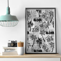 Aloha Vintage Quilt Canvas Wall Art Hawaiian Seamless - White LT7 - Polynesian Pride