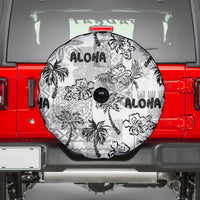 Aloha Vintage Quilt Spare Tire Cover Hawaiian Seamless - White LT7 - Polynesian Pride