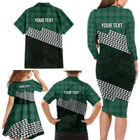 Rainbow Warriors Hawaii Personalized Palaka Family Matching Long Sleeve Bodycon Dress and Hawaiian Shirt LT7 - Polynesian Pride
