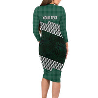 Rainbow Warriors Hawaii Personalized Palaka Family Matching Long Sleeve Bodycon Dress and Hawaiian Shirt LT7 - Polynesian Pride