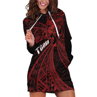 Tonga Independence Day Hoodie Dress Tongatapu Lion Ngatu Motifs Black Ver. LT7 Black - Polynesian Pride