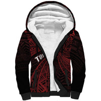 Tonga Independence Day Sherpa Hoodie Tongatapu Lion Ngatu Motifs Black Ver. LT7 Unisex Black - Polynesian Pride