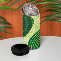 Fiji Ballantine Memorial High School Personalised 4 in 1 Can Cooler Tumbler Masi Tapa Mix Plumeria LT7 - Polynesian Pride