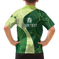 Fiji Ballantine Memorial High School Personalised Family Matching Short Sleeve Bodycon Dress and Hawaiian Shirt Masi Tapa Mix Plumeria LT7 - Polynesian Pride