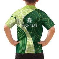 Fiji Ballantine Memorial High School Personalised Family Matching Tank Maxi Dress and Hawaiian Shirt Masi Tapa Mix Plumeria LT7 - Polynesian Pride
