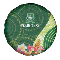 Fiji Ballantine Memorial High School Personalised Spare Tire Cover Masi Tapa Mix Plumeria LT7 - Polynesian Pride