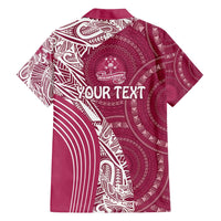 Fiji Adi Cakobau School Personalised Family Matching Tank Maxi Dress and Hawaiian Shirt Masi Tapa Mix Plumeria LT7 - Polynesian Pride
