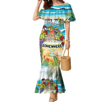 It's 5 o'clock Somewhere Family Matching Mermaid Dress and Hawaiian Shirt Beach Party LT7 Mom's Dress Colorful - Polynesian Pride