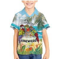 It's 5 o'clock Somewhere Family Matching Mermaid Dress and Hawaiian Shirt Beach Party LT7 Son's Shirt Colorful - Polynesian Pride