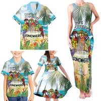 It's 5 o'clock Somewhere Family Matching Tank Maxi Dress and Hawaiian Shirt Beach Party LT7 - Polynesian Pride