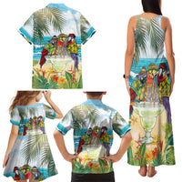 It's 5 o'clock Somewhere Family Matching Tank Maxi Dress and Hawaiian Shirt Beach Party LT7 - Polynesian Pride