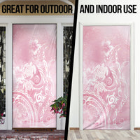 Aloha Hawaii Turtles Floral Door Cover Pink Marbles Glaze
