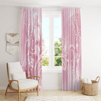 Aloha Hawaii Turtles Floral Window Curtain Pink Marbles Glaze