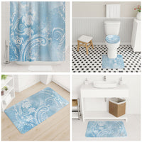 Aloha Hawaii Turtles Floral Bathroom Set Aqua Marbles Glaze