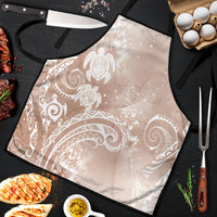 Aloha Hawaii Turtles Floral Apron Taupe Marbles Glaze LT7 Taupe - Polynesian Pride